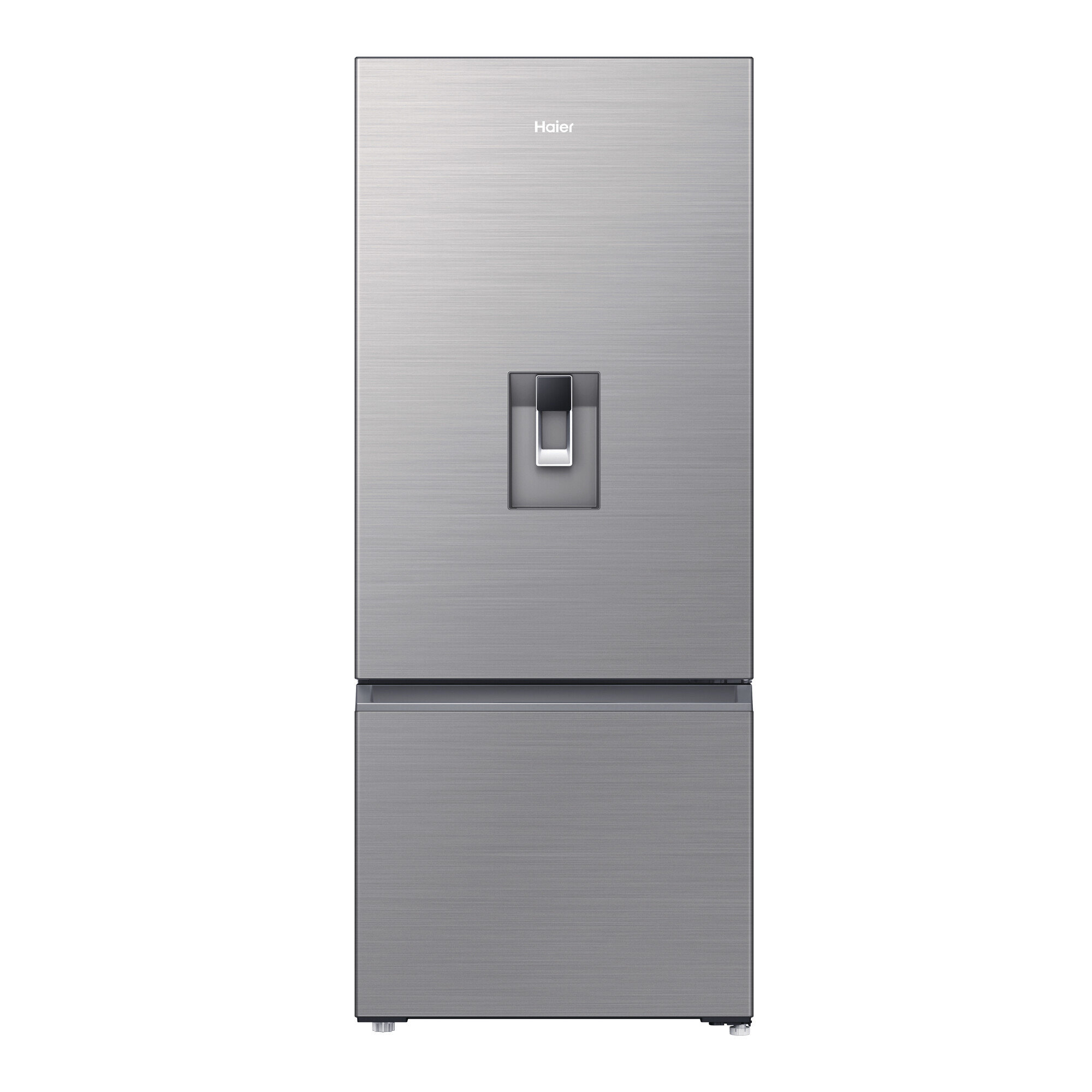 Haier 431L Bottom Mount Refrigerator with Non-Plumbed Water Dispenser Satina Silver HRF420BHS