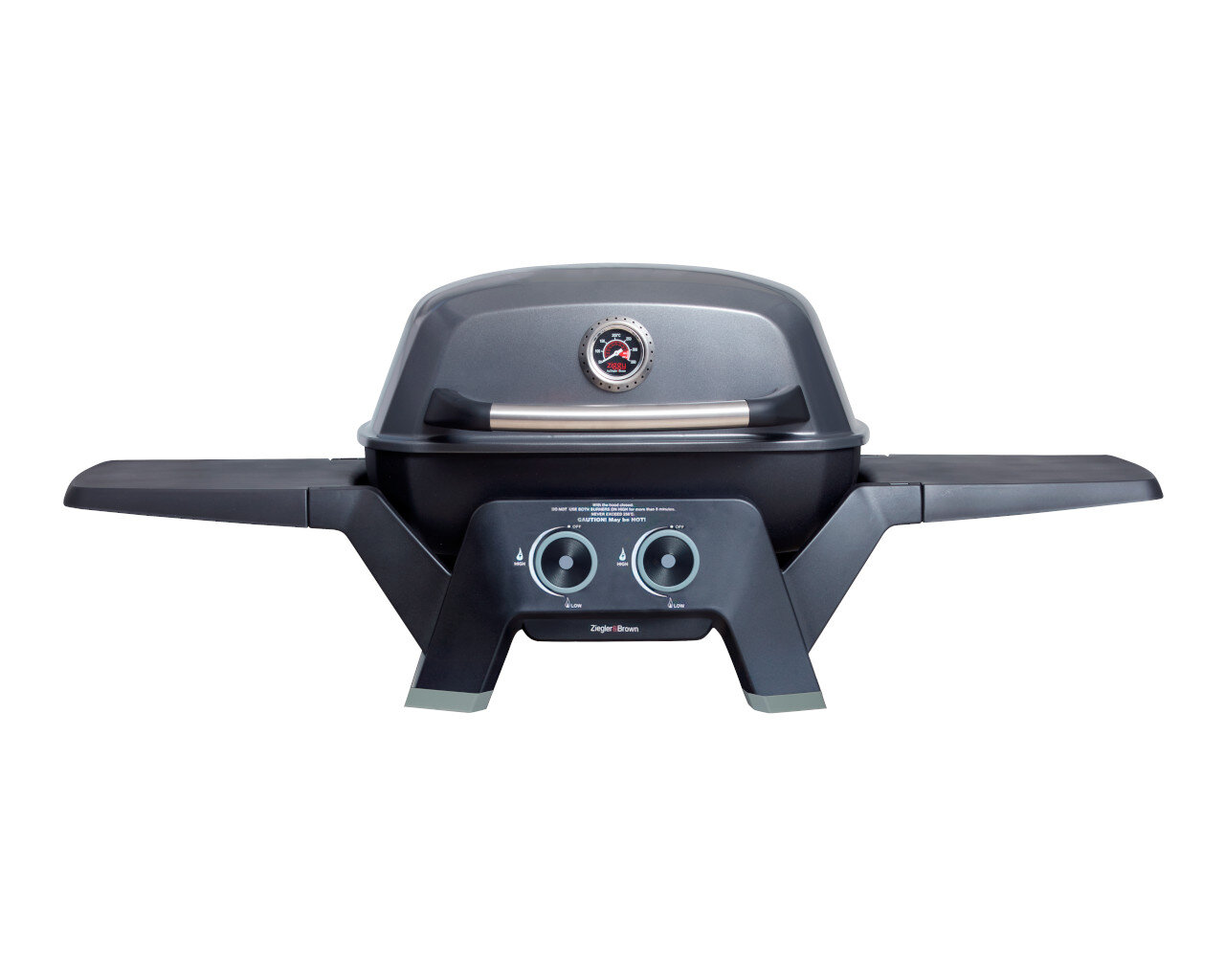 Ziggy Elite Twin Grill Portable LPG BBQ Gunmetal Grey ZGTGE