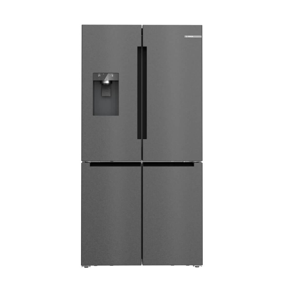 Bosch 574L Quad Door Fridge Freezer Plumbed Water with Ice Black Stainless KFD96AXEAA